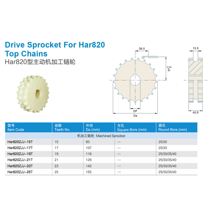 Sprockets Drive sprocket for Cbms820 top chain