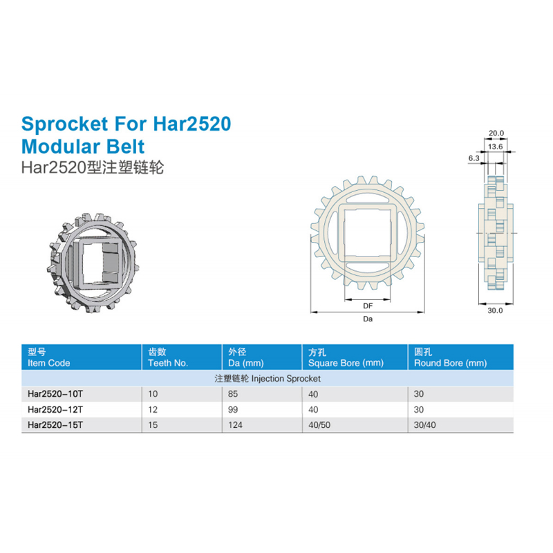 Sprockets Sprocket for Cbms100 modular belt