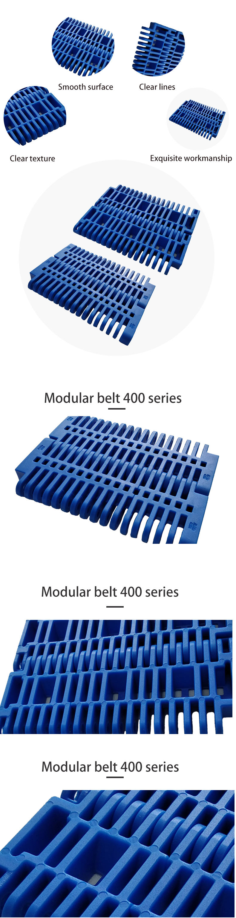 Plastic Modular Belts Cbms400 series flush grid new type modular belt