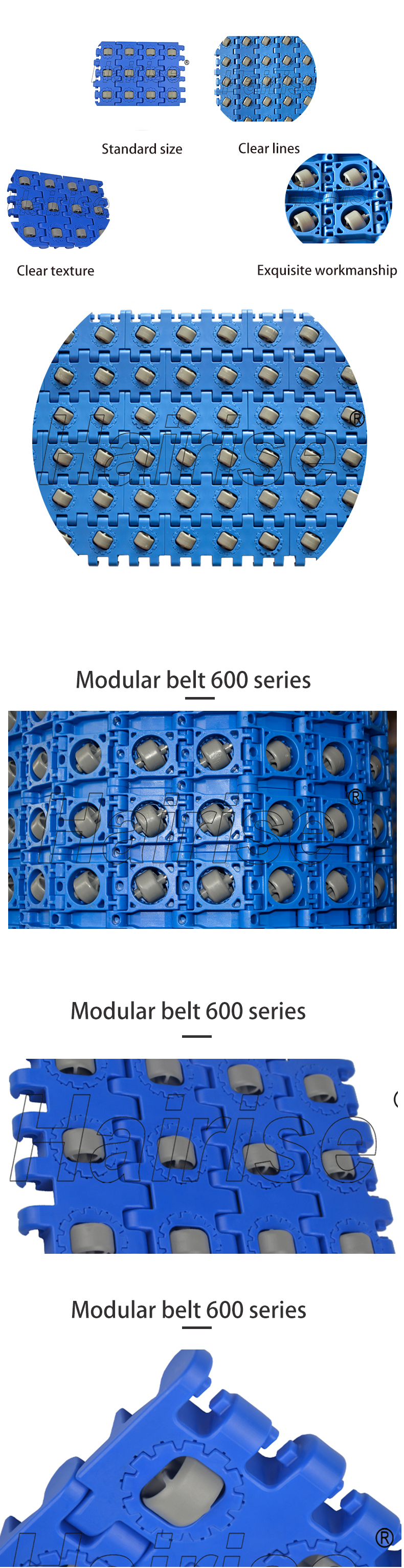 Plastic Modular Belts Cbms600 series fastening modular belt