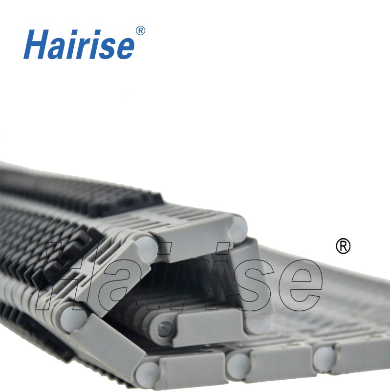 Plastic Modular Belts Cbms900 series flush grid with rubber modular belt