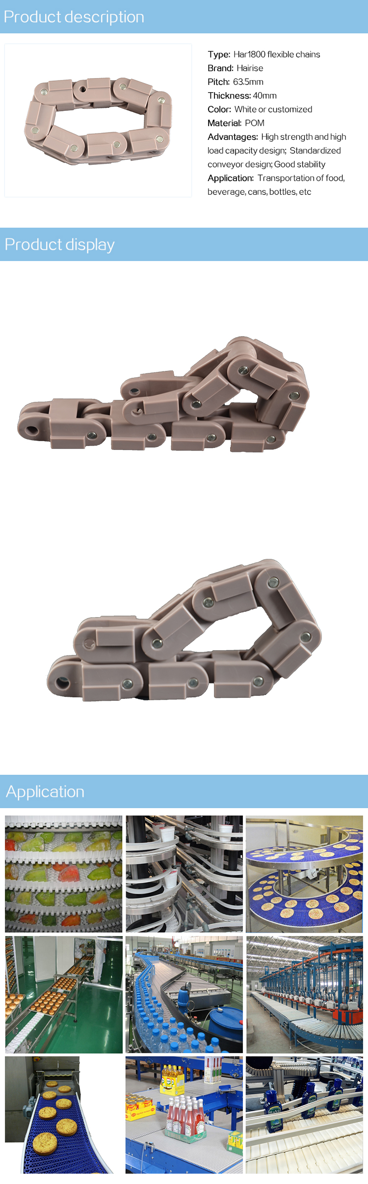 Flexible Chains Cbms1800 series flexible chains