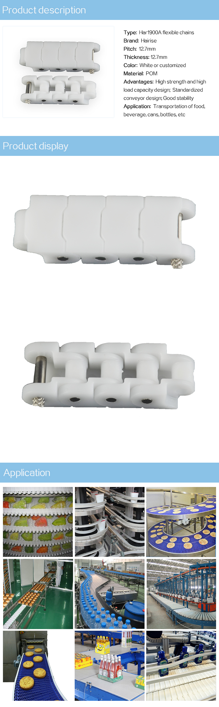 Flexible Chains Cbms1900A series flexible chains