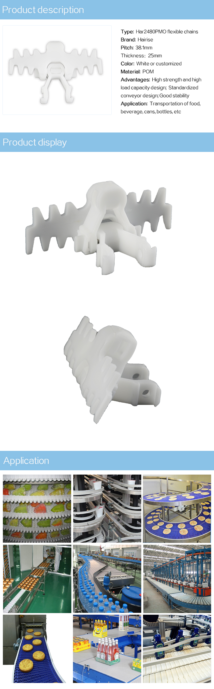 Flexible Chains Cbms2480PMO series flexible chains