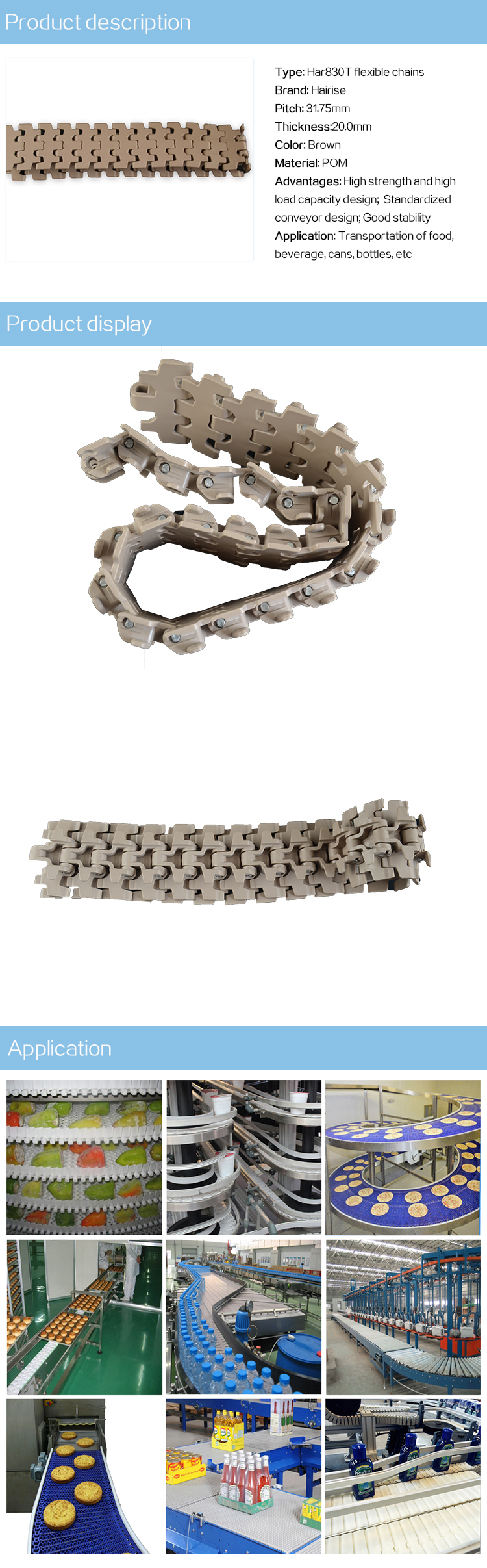 Flexible Chains Cbms830T series flexible chains