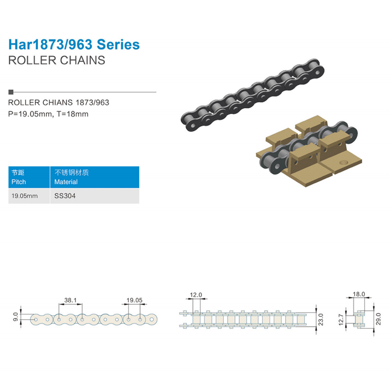 Steel Table Top Chains Cbms1873&963 series roller chains